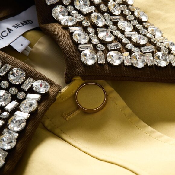 VERONICA BEARD Arlen Dickey crystal-embellished coated-cotton coat - Picture 4 of 13